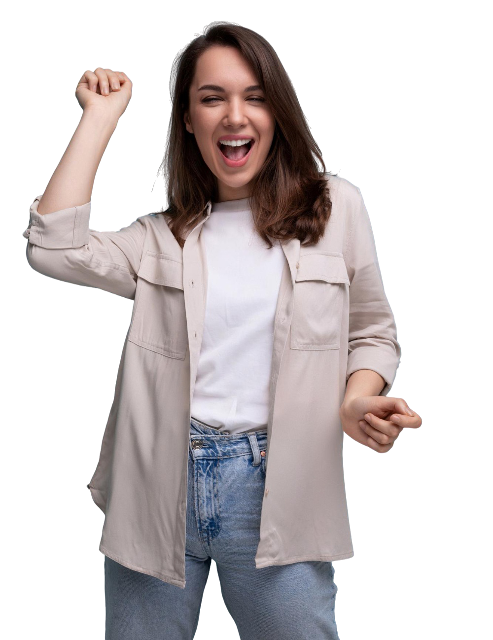 Mujer feliz y saludable